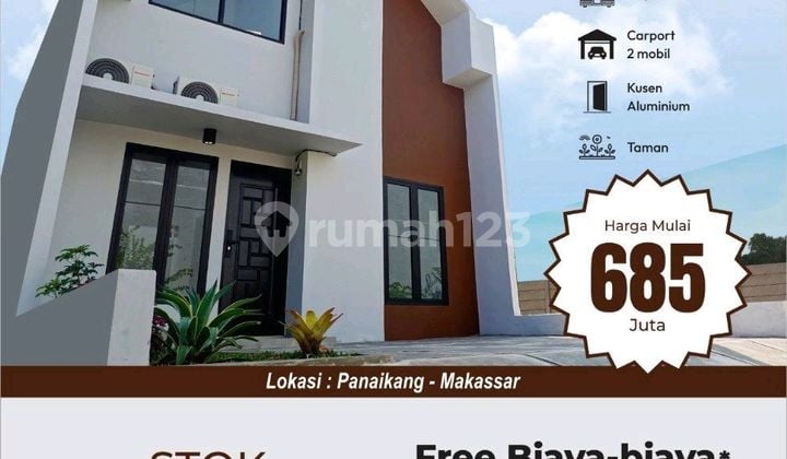 Rumah Modern Cluster Panaikang Town House Promo Free Biaya2 Free Kanopi Ac