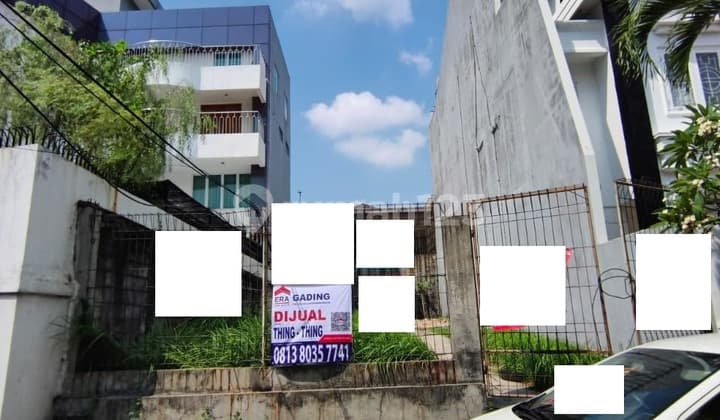 Murah !! Dijual Tanah Depan Taman 8X20 Siap Huni Jalan 2 Mobil Hadap Barat di Sunter Bisma