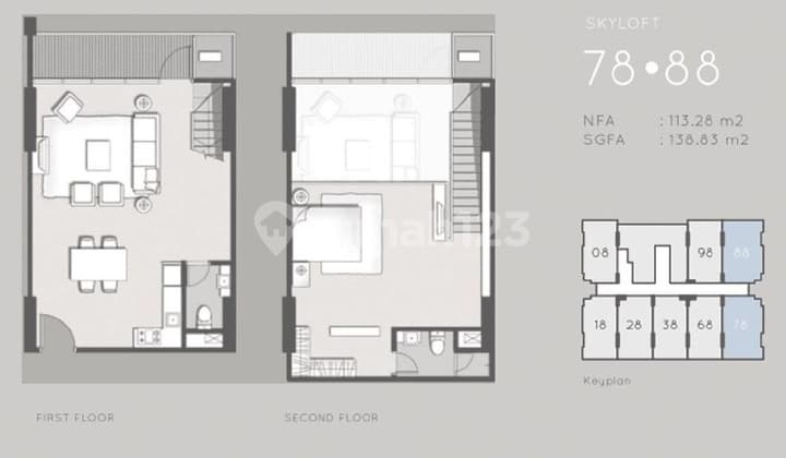 Soho Skyloft Ciputra World Surabaya Lantai 12 Kosongan