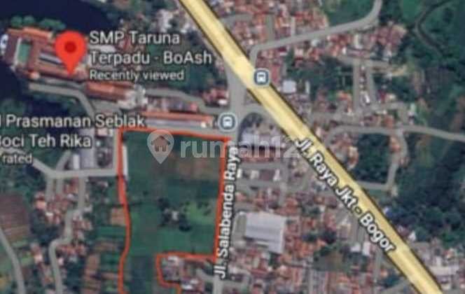 Dijual Kavling Strategis Luas tanah 43.000 M2 / 4.3 Hektar di area Jl Salabenda Raya, Parakan Jaya,Kemang, Bogor, Jawa Barat, lokasi Strategis..