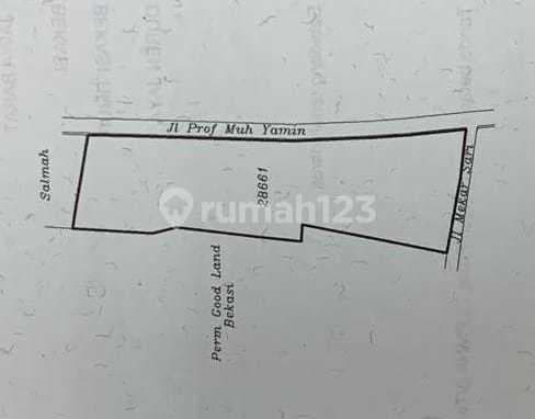 Dijual / Disewa Kavling Siap Bangun Jl. Prof. Moh. Yamin, Duren Jaya, Kec. Bekasi Timur,Kota Bekasi Jawa Barat 17111, dengan luas tanah 8520m2 (50m x 180m), SHM, Hub : 0813xxxxxxxx