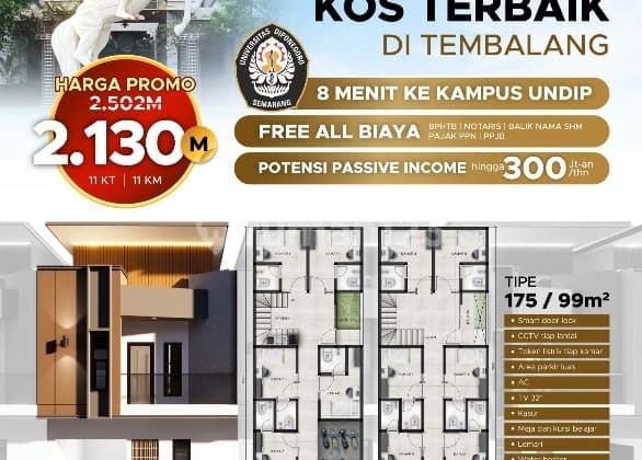 Promo Plus Furnished dan Free Biaya Kost Undip Tembalang Semarang