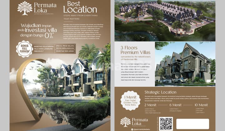 Promo Awal Tahun 2026 Rumah 3 Lantai Kota Batu Bonus Furnish