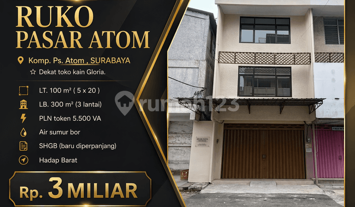 Business House in Pasar Atom Complex, Surabaya