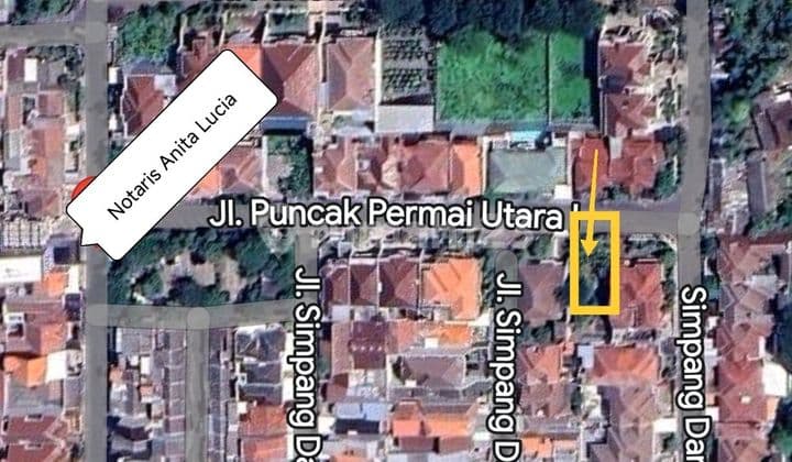 Tanah Di Jl. Puncak Permai Utara I Siap Nego Lebar Jalan 4 Mobil Dekat Pakuwon Citraland Graha Famili