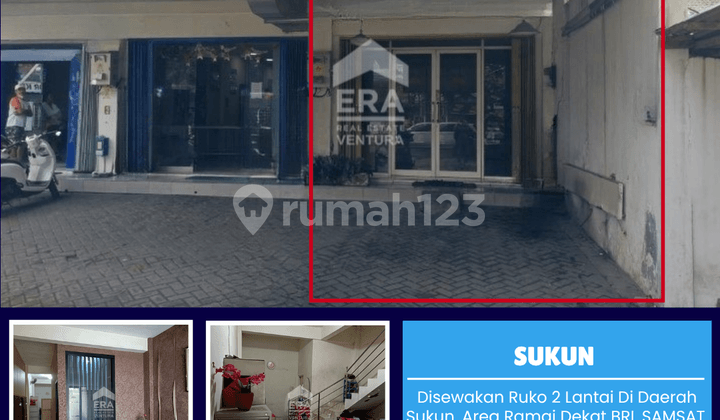 Disewakan Ruko 2 Lantai Di Daerah Sukun, Area Ramai Dekat SAMSAT