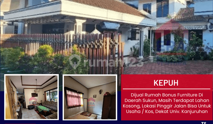 Rumah Bonus Furniture Di Sukun, Masih Terdapat Lahan Kosong