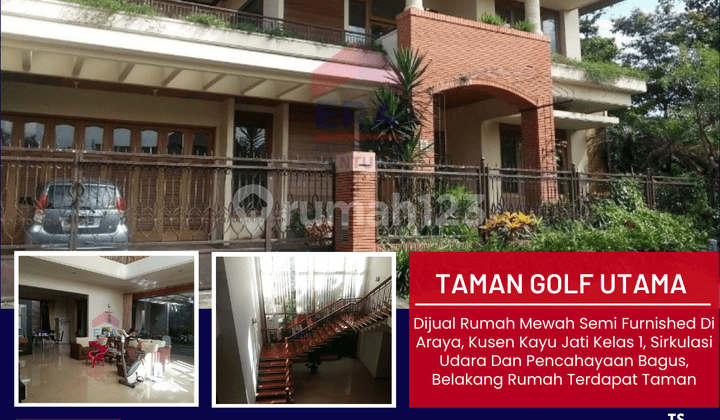Rumah Mewah Semi Furnished Di Araya, Kusen Kayu Jati Kelas 1
