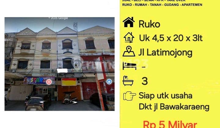 Ruko Sewa Jalan Gunung Latimojong Poros