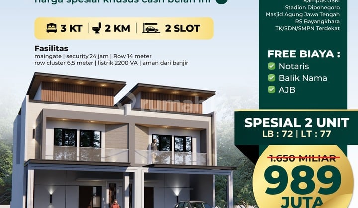 Rumah Mewah Cluster Medoho Gayamsari