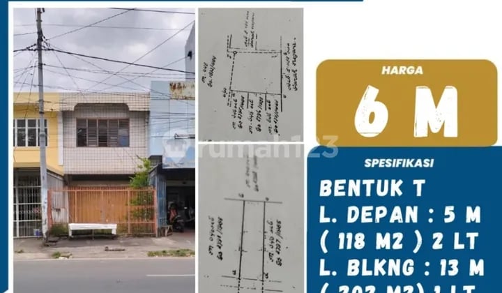 DIJUAL Ruko bentuk T di Jalan Rusa DIJUAL Ruko bentuk T di Jalan Rusa