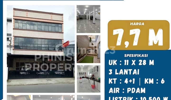 DIJUAL Ruko besar 2 Petak di Jalan Kumala