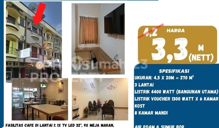 FOR SALE Shop House with Exclusive Cafe and Boarding on Ratulangi Street FOR SALE Shop House with Exclusive Cafe and Boarding on Ratulangi Street