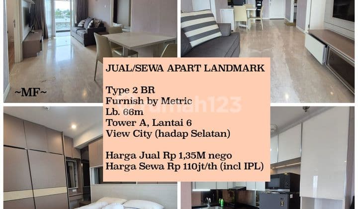 Apartemen Landmark 2 Bedrooms Furnished 2 Kamar Tidur Apartemen A