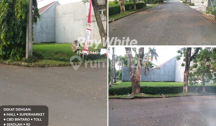 Kavling Hoek 220 m² Siap Bangun di Sektor 9 Bintaro Jaya