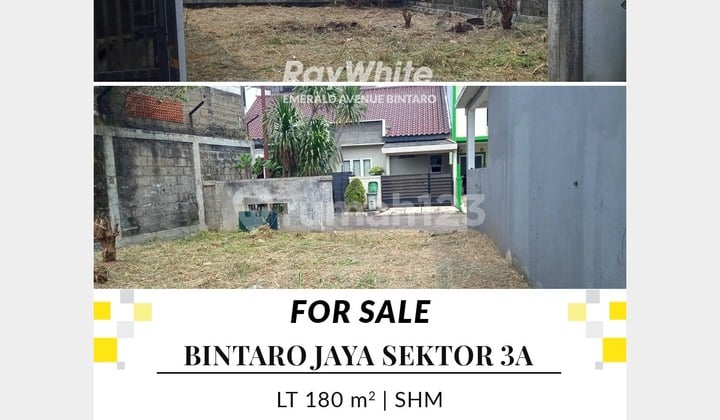 Kavling Ngantong Luas 180 m² Di Sektor 3A Bintaro