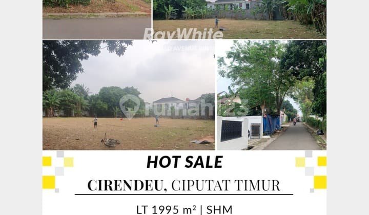 Kavling Bagus SHM 1995 m² Di Cirendeu, Ciputat Timur, Tangerang Selatan