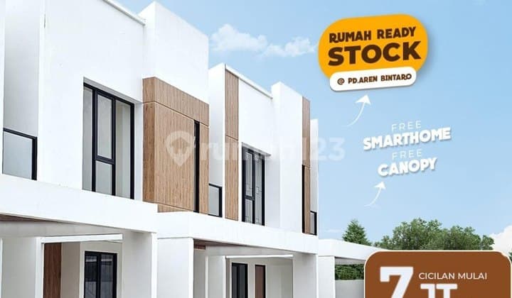 S747. 2-Story House Ready to Occupancy Smarthome Area Bintaro Pondok Aren