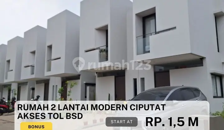 S770.rumah 2 Lantai Modern Ciputat Akses Dekat Tol Bsd