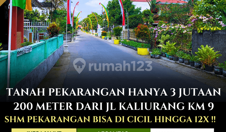 PROMO SPESIAL TANAH DIJUAL DI JOGJA UTARA DEKAT KAMPUS UGM SHM PEKARANGAN HANYA 200 METER DARI JAKAL KM 9