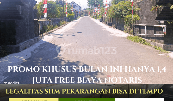 DIJUAL MURAH HANYA 1 JUTAAN FREE BIAYA NOTARIS TANAH PEKARANGAN DI SLEMAN UTARA