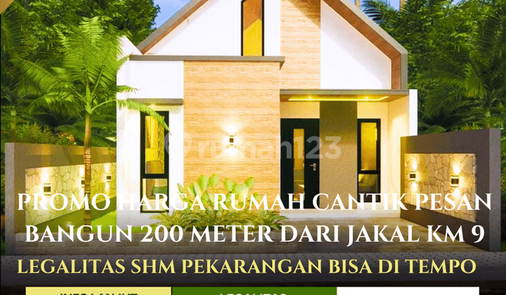 Promo Harga DIjual Rumah Murah Minimalis Modern Bisa KPR di Jogja Utara Sleman SHM Pekarangan Hanya 200 Meter Dari Jl Raya Kaliurang KM 9