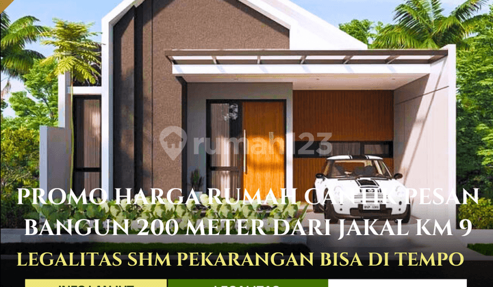 Promo Spesial Rumah Murah Cantik Minimalis Modern Bisa KPR di Jogja Utara Sleman SHM Pekarangan Hanya 200 Meter Dari Jl Kaliurang KM 9