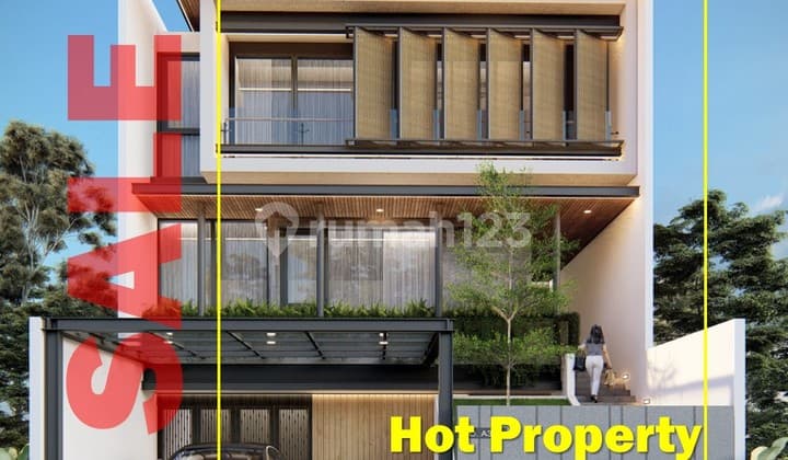 Rumah Mewah Baru 3 Lantai High Ceiling di Citra Extention - Baru & Modern