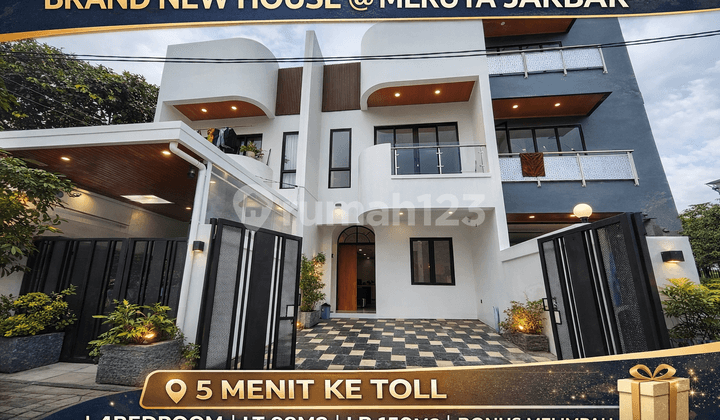 Rumah Baru Meruya Jakarta Barat - 4Kt, Bonus Lengkap, Dekat Tol & Puri Indah