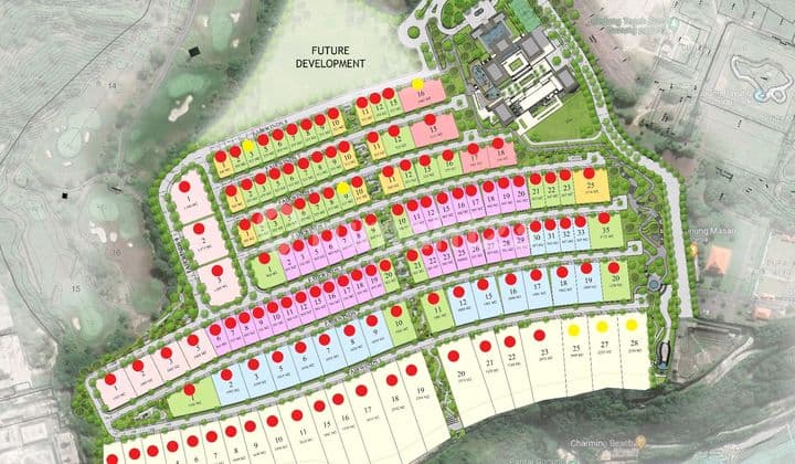 Fairwinds Super Prestigious Residential With Spectacular Pandawa Cliff Front Top View In Nusa Dua