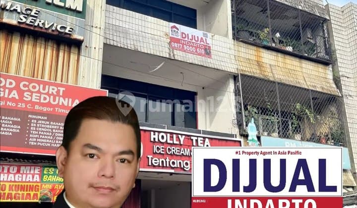 For Sale Ruko 3 Lantai SHM LT 161m² LB 300m² di Jalan Siliwangi Sukasari Bogor , Lokasi Strategis