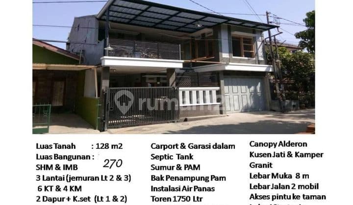 Rumah 3 Lantai di Mengger Sayap Batununggal Mochamad Toha bandung
