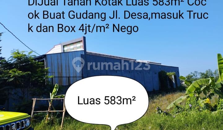 Tanah Padat Murah Kotak Siap Urug Dekat Gudang Konveksi di Jalan Desa masuk truck dan box