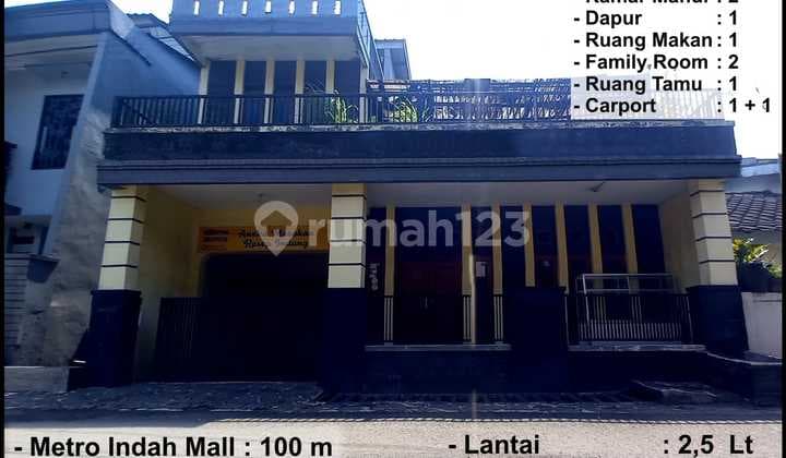 Jual Cepat Rumah Margahayu Dekat Metro Indah Mallkota Bandung