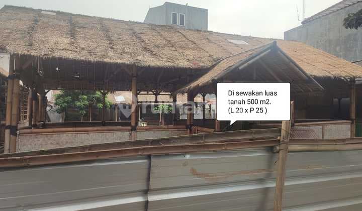 S1963-Cb%0£ Tanah & Bangunan Semi Permanen 20X25 M2 Jalan 2 Mobil Dilalui Angkutan Umum Meruya