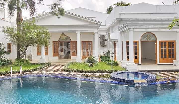 S2075-cb7274x Rumah 1 Lantai 1375/500 M2 Swimming Pool Jalan 4 Mobil Metro Pondok Indah