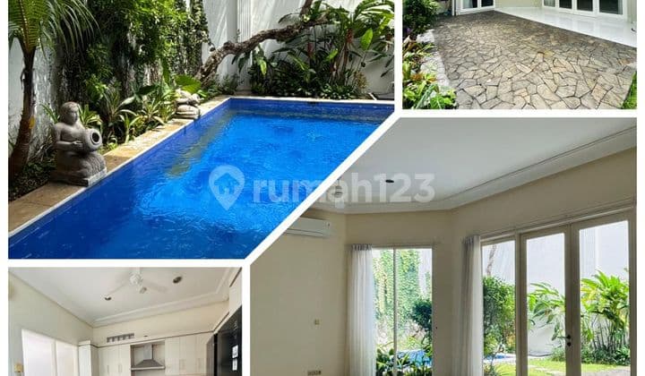*For Rent Satoe Residence, Cipete*Jak Sel :Fire:♂️Walking Distance To French School:fire: * Lt: 600. Lb: 550. 2 Fl * 5+1. 5+1 4 * Semi Furnished /Pln 23.000 * Pool And Garden * 5'♂️ Lotte Fatmawati MRT Cipete Raya * 10' Jakarta Interna School * Tol J