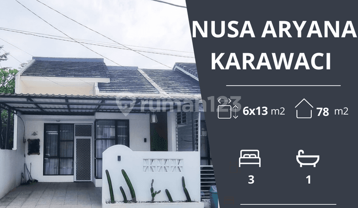Rumah Siap Huni dan Rapi Furnish di Cluster Aryana, Karawaci, Tangerang