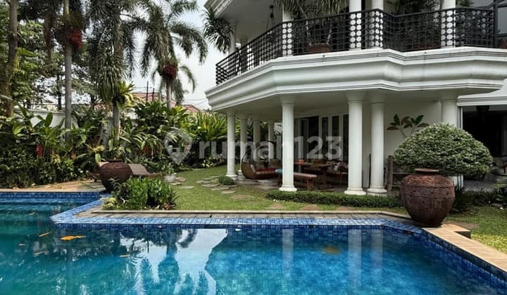Dijual Rumah Mewah 2lt Furnish Luas 1.200m2 Ada Kolam Renang, Ekspat Area -kemang, Ampera - Jakarta Selatan