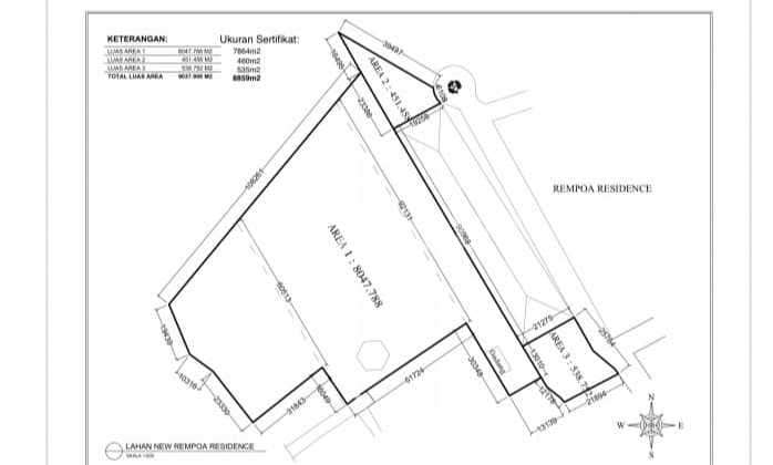 Di Rempoa Ada Jual Kavling Tanah 7500m2 Murah