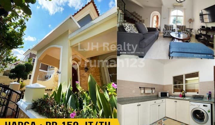 Dijual/ Disewakan Rumah Full furnish Casa Grande type Mediteranian Sangat terawat dan siap huni.