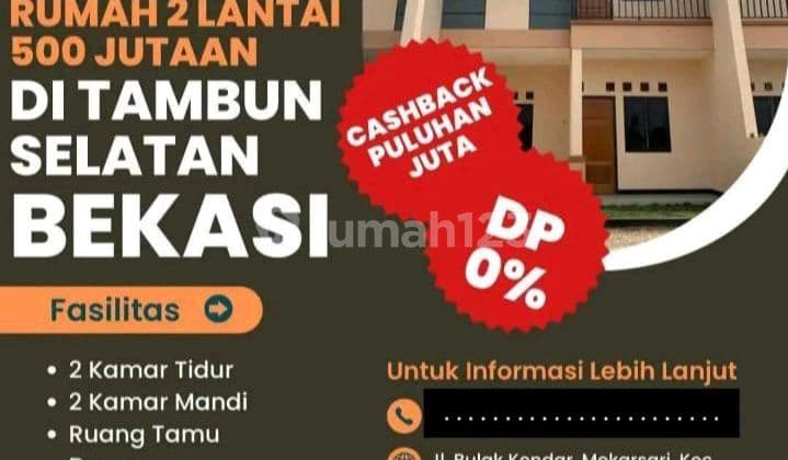 Rumah Dua Lantai 0% Dp Mangunjaya Mekarsari Bekasi Rumah Di No. 34 C, Jl. Mekarsari, Mangunjaya, Tambun Selatan, Bekasi, Jawa Barat, Indonesia, 17510, Bekasi Shm
