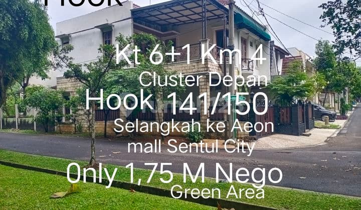 Rumah 6 Kamar Hook Green Area Cluster Depan Sentul City Bogor