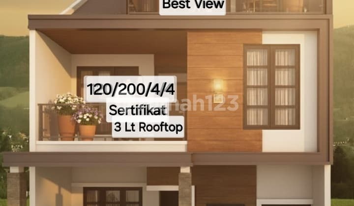 Rumah Murah 3 Lt Rooftop Sentul City Bogor
