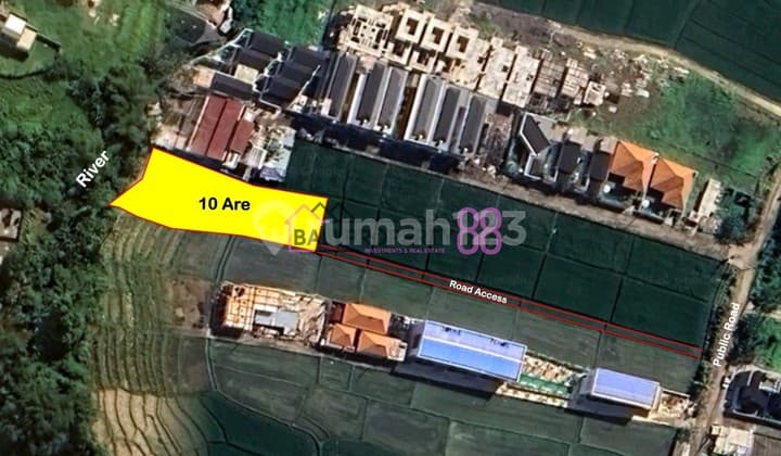 Sewa Tanah Luas Dekat Pantai Seseh 1000 M2