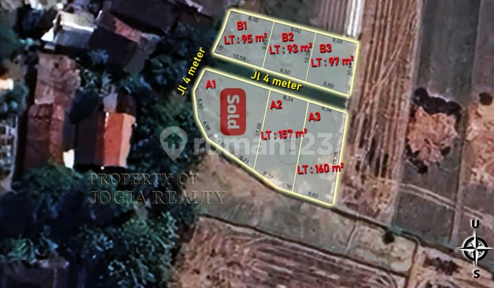 DIJUAL TANAH KAPLING SHM PEKARANGAN TIMUR KOTAGEDE JOGJA