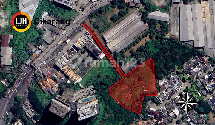 Dijual Kavling Luas Jl Raya Cikarang Cibarusah Seberang Mitra 10