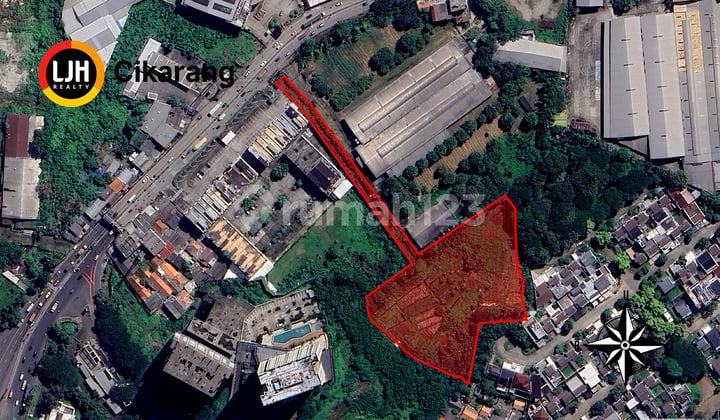 Dijual Kavling Luas Jl Raya Cikarang Cibarusah Seberang Mitra 10