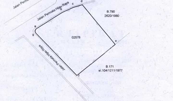 FOR SALE PERMATA HIJAU RAYA KAVLING KOMERSIAL HOEK JARANG ADA