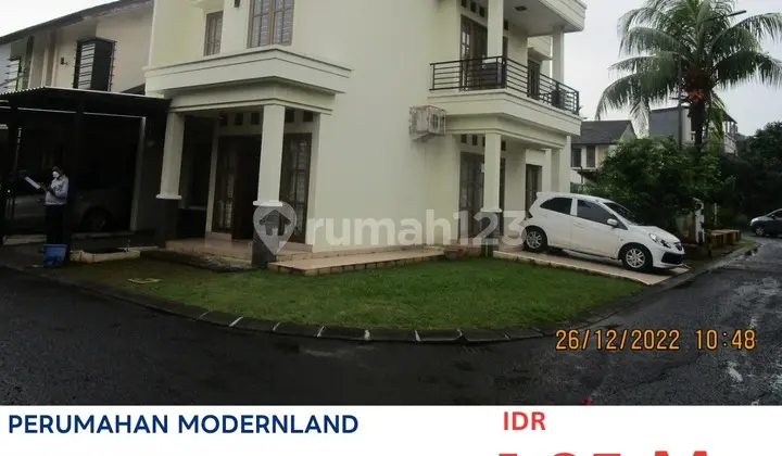 Jl Nirwana, Perumahan Modernland Cluster Nirwana, Cipete, Pinang, Tangerang Kota..Dijual Rumah, Luas Tanah 159M2, Cash Only, Harga 1.95M Sudah Include Pengosongan, Shm.-Mp/Llg5903
